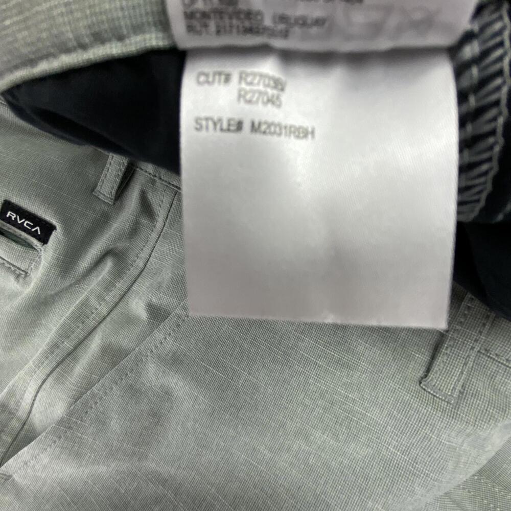 RVCA Men's Dual Purpose Light Green/Grey Shorts Trunks  - Size 33 - NWT - Picture 8 of 12